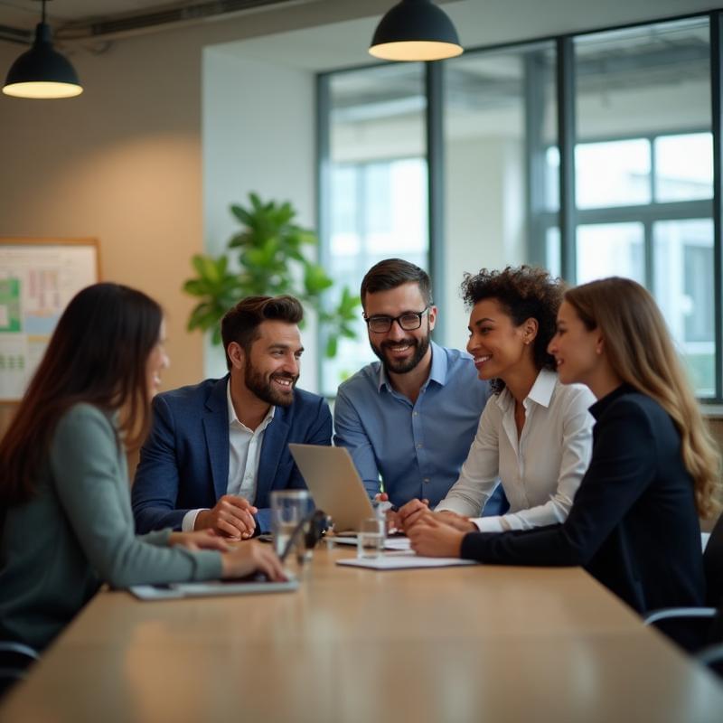 Meeting in a professional setting